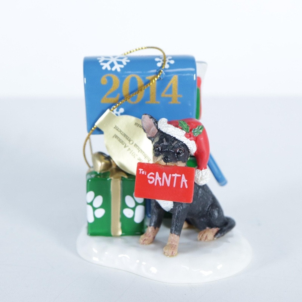 DANBURY MINT 2014 CHIHUAHUA DOG ORNAMENT Dear Santa - New In Box
